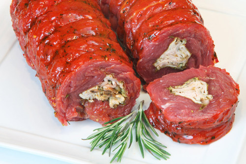 Pulled Pork runderrollade met Noten-tapenade