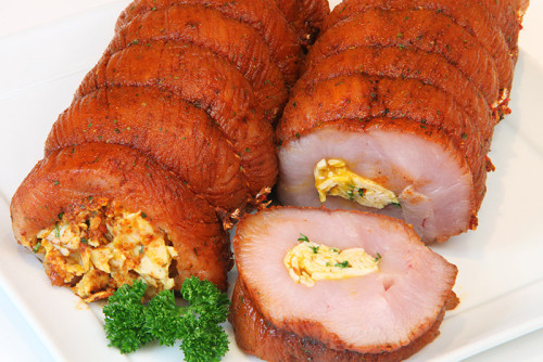 Pulled Chicken Rollade met Mango Curry Chutney