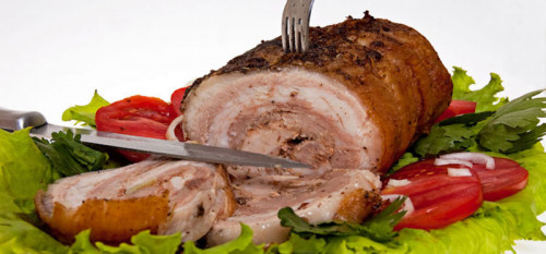 Buikrollade met biersaus