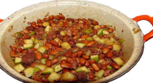 Bruine bonen met appeltjes