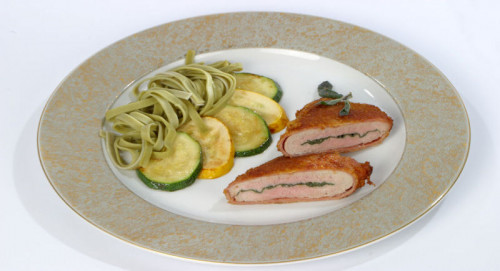 Gevulde kalfsschnitzel