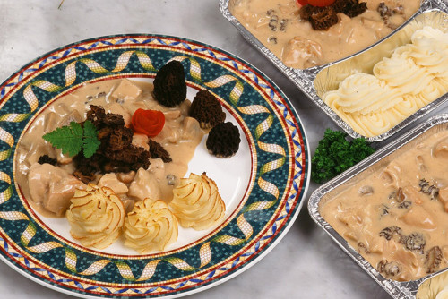 Fricassee van kip met kalfszwezerik