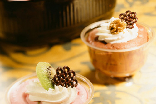 Aardbeienmousse met groene pepers