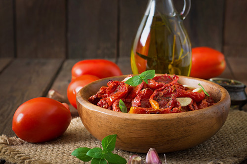 Gedroogde tomaten uit de oven