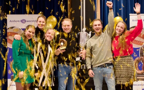 Slagerij Knobbout wint de Bronzen Rookworst  van Arnhem Rookworststad